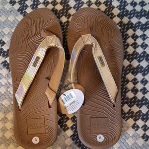 Air Balance Brown and Iridescent Sandals